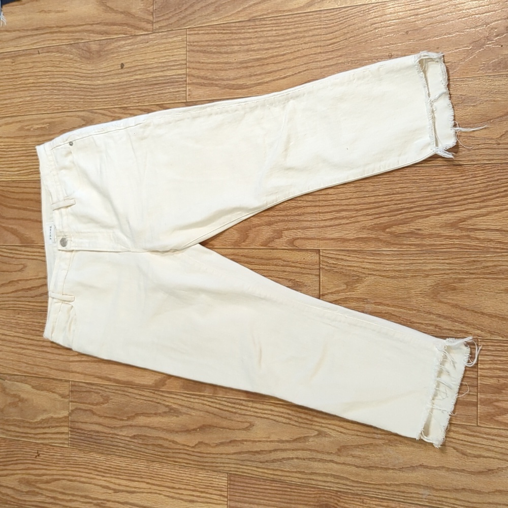 Frame Denim Cream Straight Leg Jeans